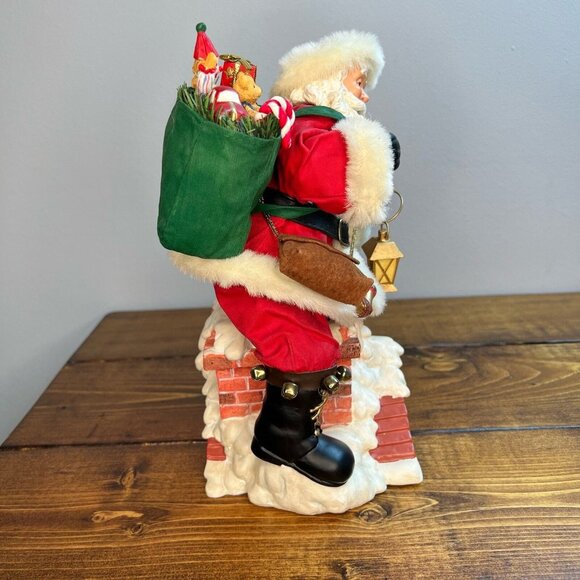 Santa Clause Clothtique Style figure chimney bag roof lantern boots Christmas - Picture 4 of 13